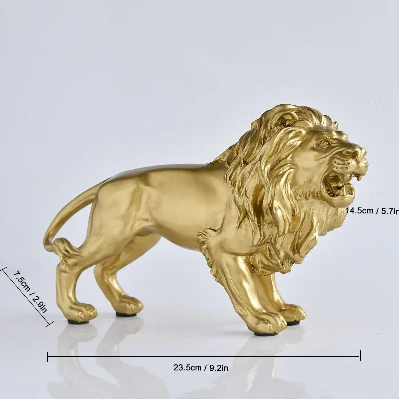 

Simulation animal Resin male lion model decoration living room desktop sculpture home decoration gift y707