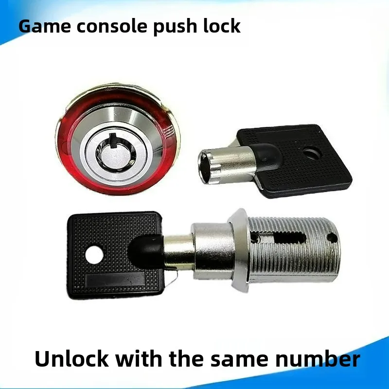 Claw Machine Door Lock Game Accessory Mini Gift Machine Universal Round Hole Plum Key Spring Press Lock