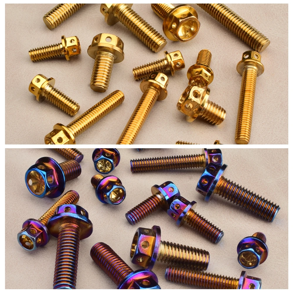 Peijian M4 M5 M6 M8 M10 SUS304 Hex Hexagon Socket Screws Alloy Steel Plating Gold Screw Length 12mm-60mm