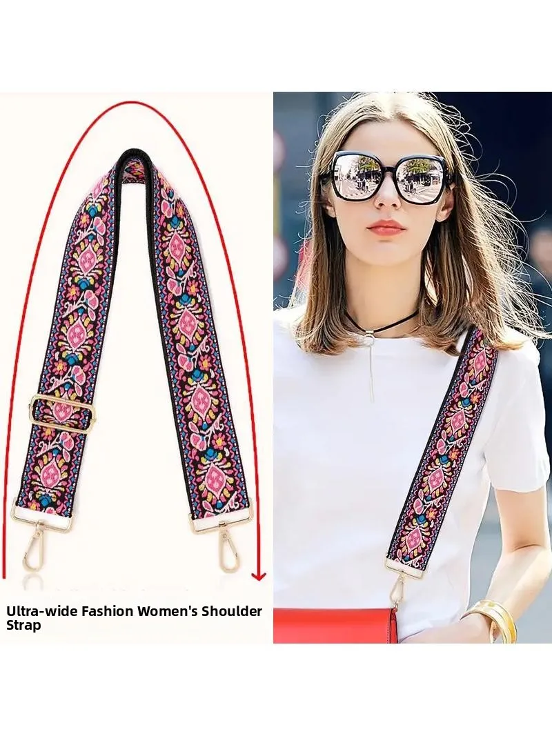 

Adjustable Wide Strap Bag Belt New Season Women's Fashion Crossbody Shoulder Bag Replacement Strap Personality Accessory