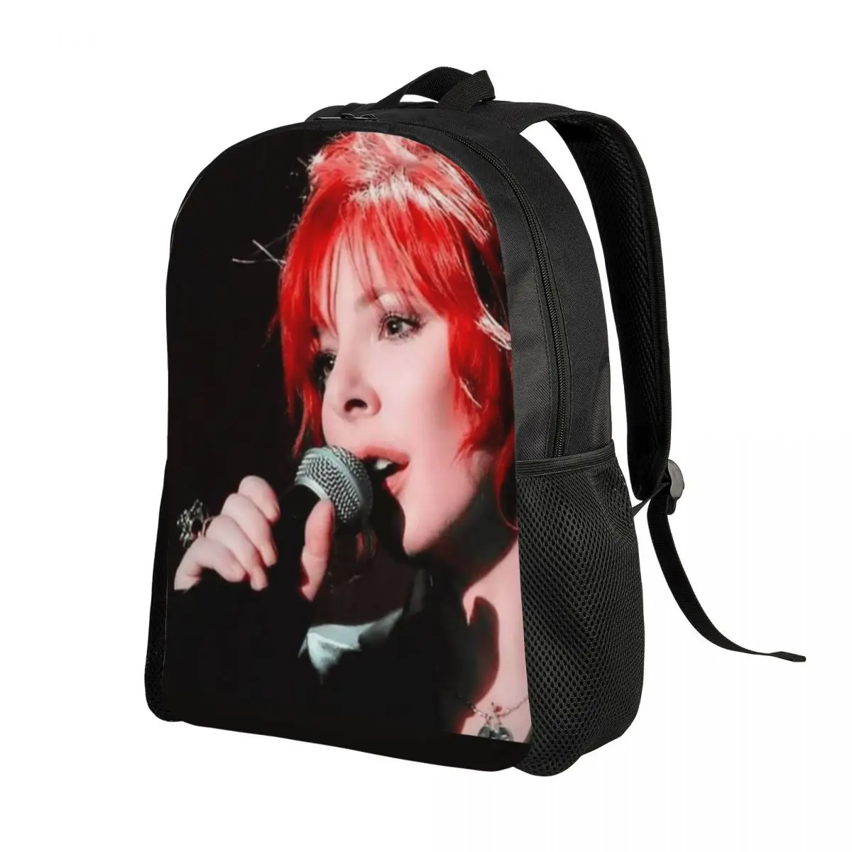 

Beautiful Mylene Farmer Backpack for Men Women College School Student Bookbag Fits 15 Inch Laptop French Singer Bags