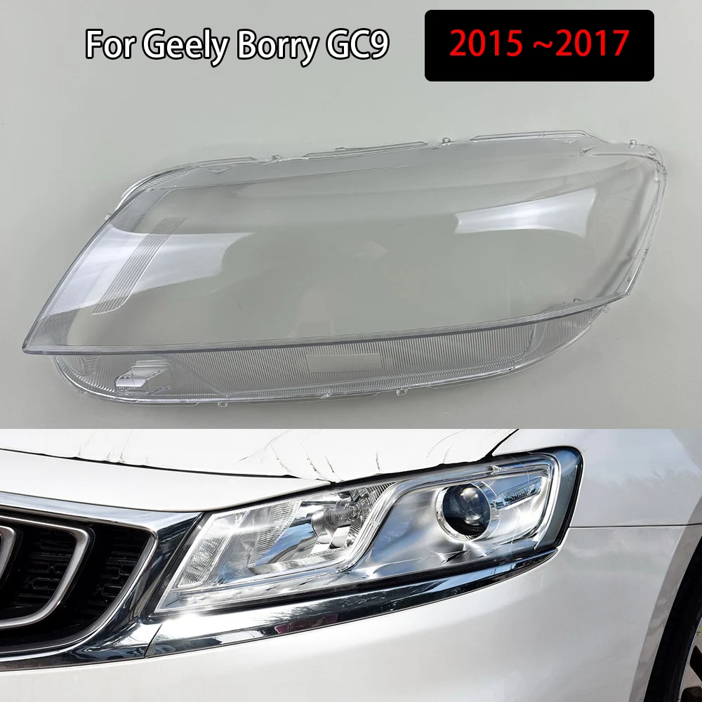 For Geely Borry GC9 2015 2016 2017 Transparent Lampshade Headlamp Cover Lamp Shade Headlight Shell Lens Plexiglass