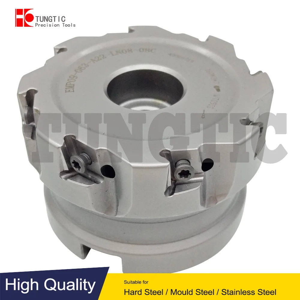 

EMP09-063-A22-LN08-08C 1pc Square Shoulder Indexable Milling Cutter Tool Holders Kr:90°