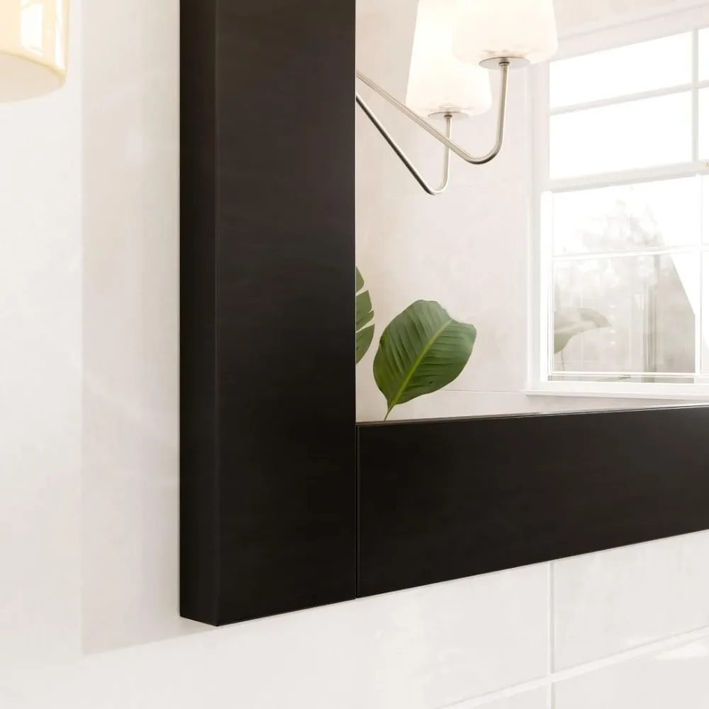 Eviva Aberdeen 72 x 30 rechteckiger Espressospiegel mit Holzrahmen