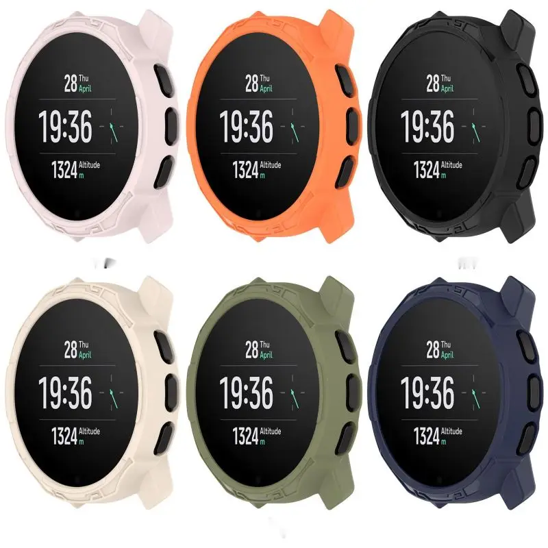 Suunto 9ピークpro用のソフトシリコン保護ケース,スマートウォッチストラップ,透明な保護シェル,アクセサリー