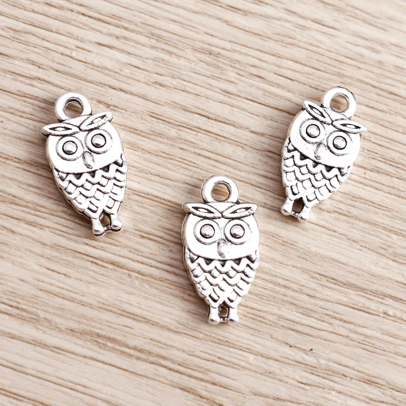 Tusember 20 Stück Legierungs-Anhänger in Form von Eule, Bär, Elefant und Pferd für Schmuck, Halsketten, DIY-Armbänder, Ohrringe, Zubehör und Bastelarbeiten – Detail 11