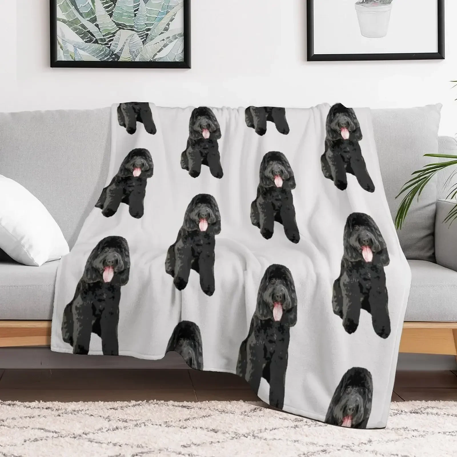 Cockapoo Cockerpoo Black Cutie Doodle Dog Throw Blanket Single For Decorative Sofa Blankets