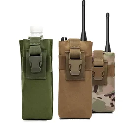 Molle Water Bottle Holder Radio Pouch Outdoor Sports Camping Hunting Accessories Interphone Walkie Talkie Holster Waist Bag