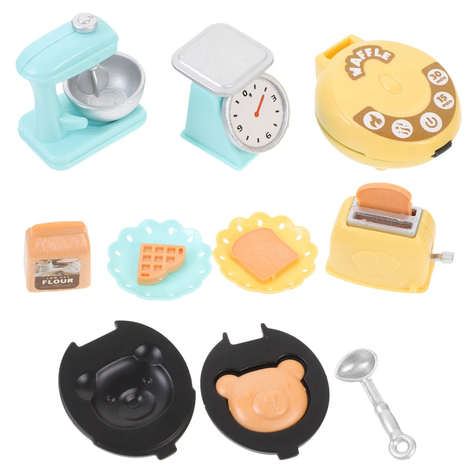 

1Set Miniature Kitchen Baking Kit Plastic Cooking Props for Pretend Pretend Cooking Simulation Accessories