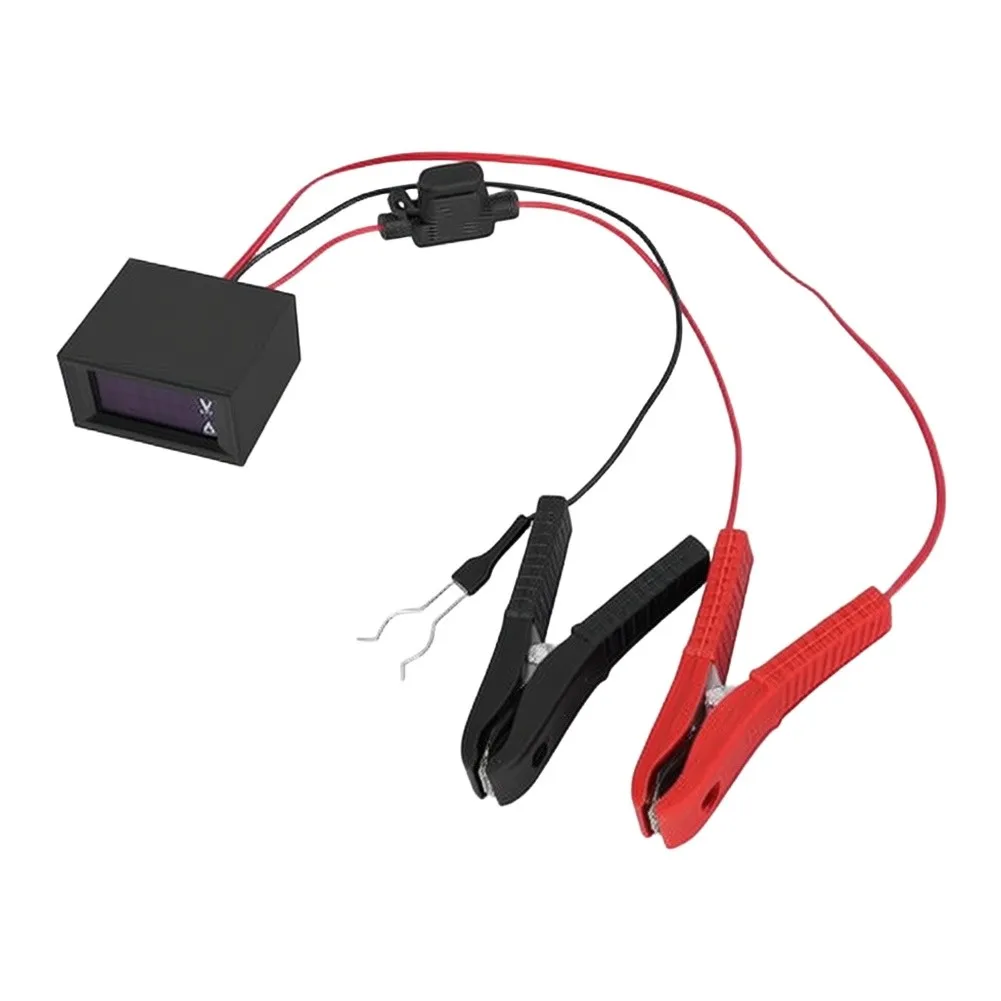 Car Alternator For Battery Tester With Digital Voltage Display & Clamps 12V Automotive/ Circuit Tester Leakage Detection Tool
