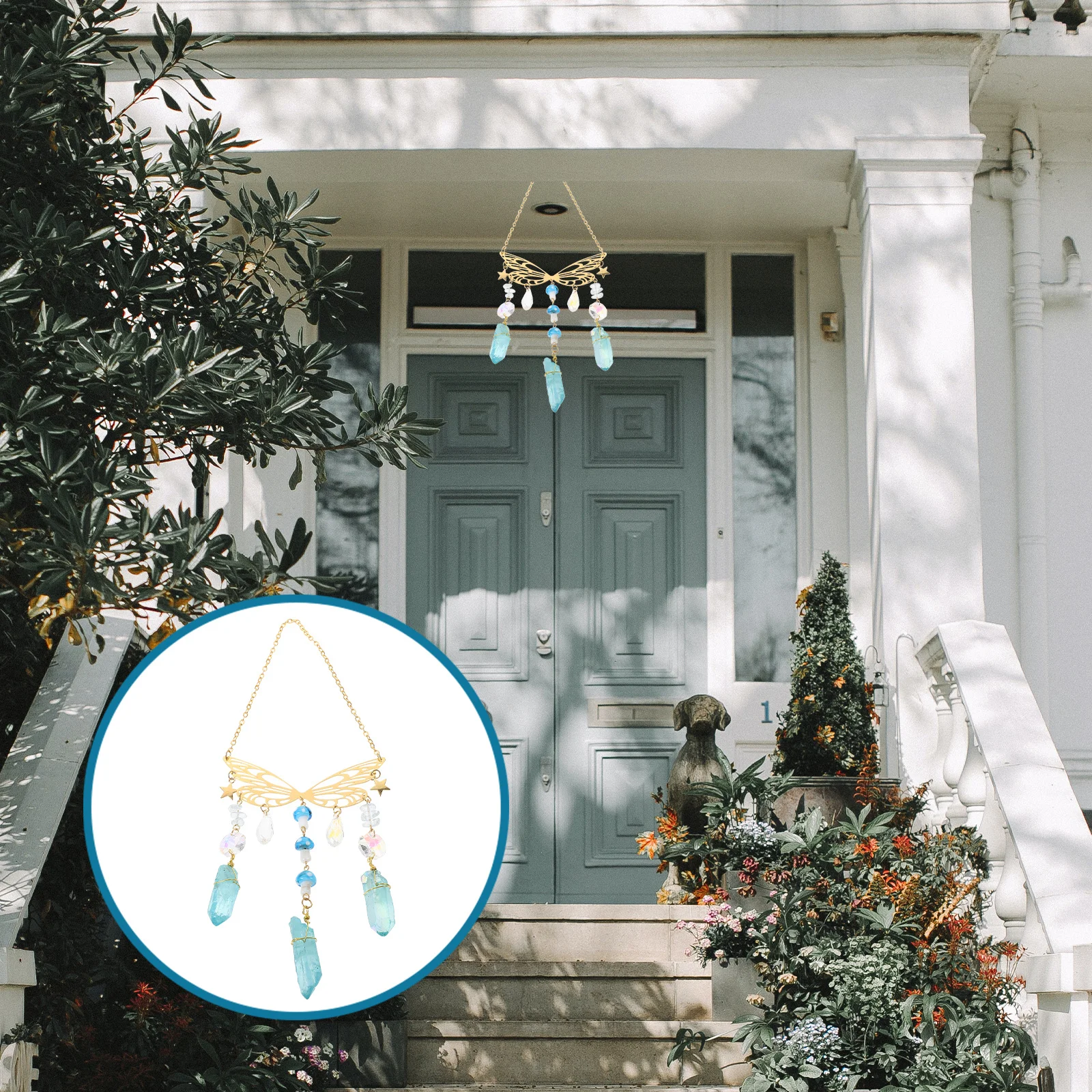 

Metal Wind Bell Butterfly Decor Garden Hanging Chime Sound Relaxing Outdoor Craft Pendant Wind Chime for Outdoor