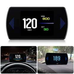 P12 Speedometer Tachometer OBD Car HUD Head Up Display Car Digital Speed Projector On-Board Computer Speed RPM Meter Voltage