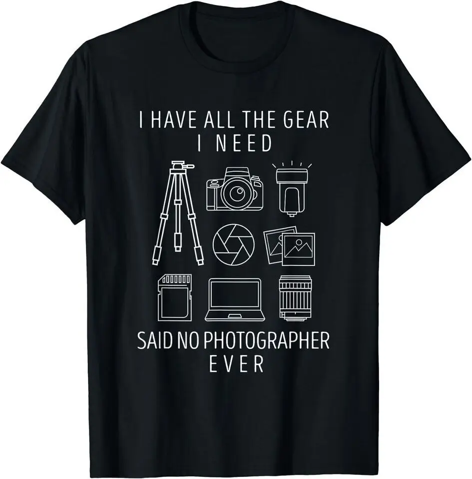 New Photography Lover Gift Camera Photographer Unisex Funny T-Shirt USA Tee