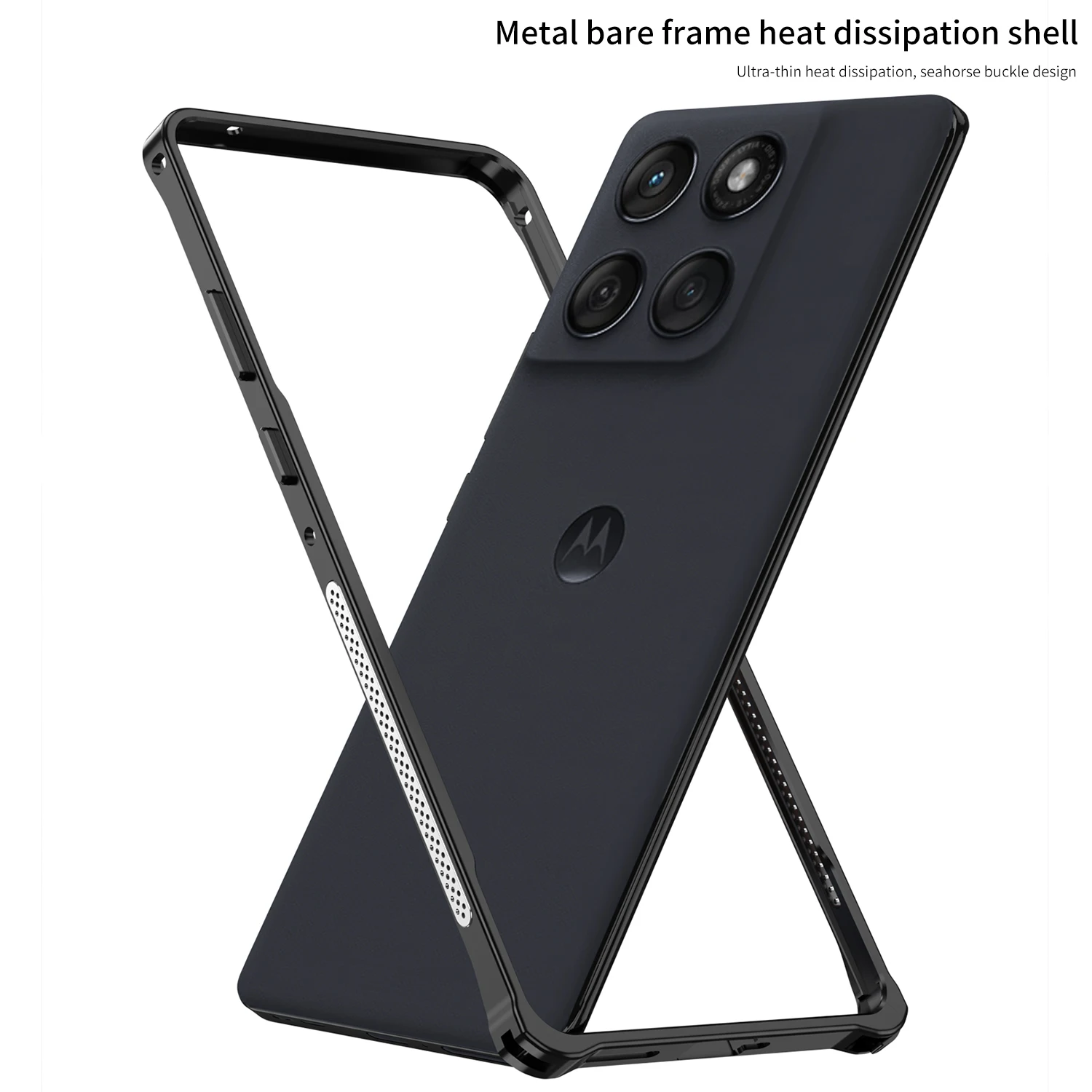 Etui na Motorola Edge60 60S 60 Fusion, prosta ramka ze stopu aluminium, przyjazna dla skóry, odporna na upadki obudowa na MOTO Edge 60 S Fusion — zdjęcie produktu 2
