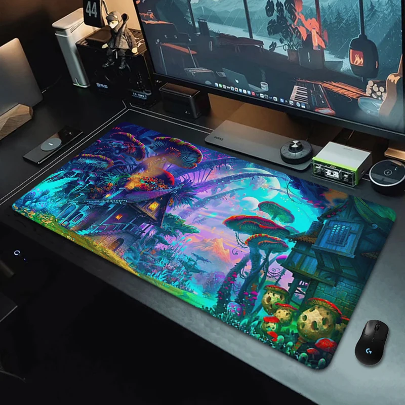 

Mouse Pad Anime House Office Computer Desk Mat Mouse Mats Gamer Keyboard Mat Stitched Edge Mousepad Cabinet Pc Gaming Accessoy