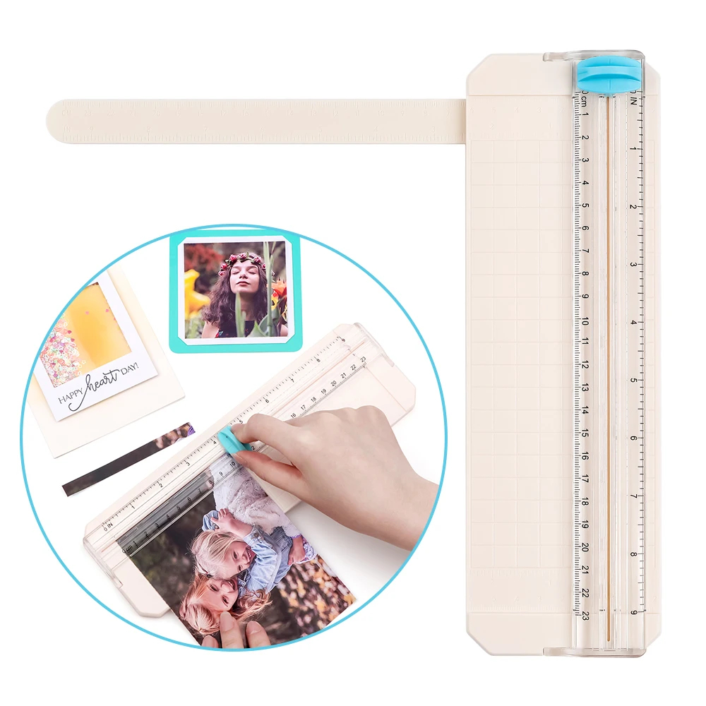 Portable Paper Trimmer Paper Cutter Cutting Machine 9x9.5inch Cutting Width for DIY Scrapbooking Craft Paper Photo Decor Album - Image 2