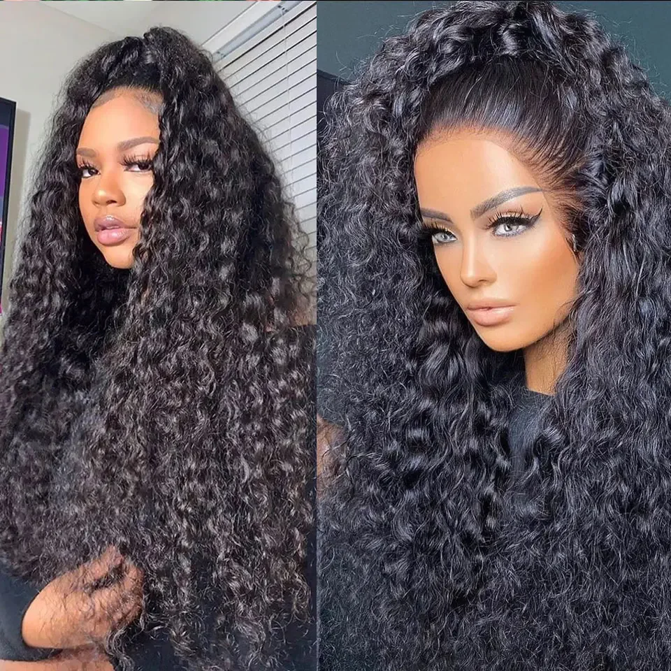 

Deep Wave 200% 13x4 13x6 Lace Frontal Wigs For Woman Kinky Curly Water Brazilian Remy 4x4 Lace Closure Wig Pre Plucked MYLOCKME