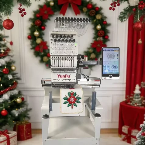 The Ultimate 12 Needles Single Head Embroidery Machine For Home Studios.