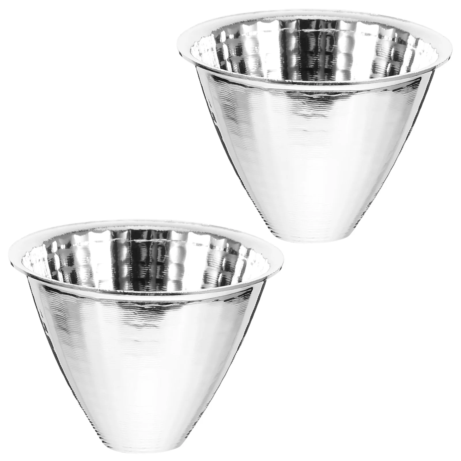 

2Pcs LED Flashlight Reflector Cup Replacement Spotlight Fixture Shade Portable Lighting Accessory for Outdoor Camping Indoor