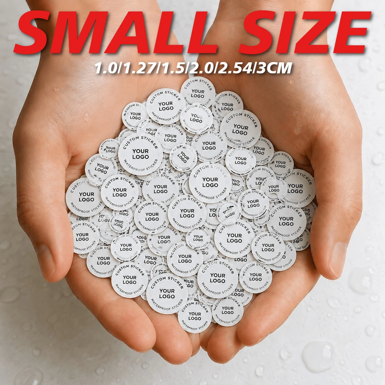 Multi-Size Mini Round 1- 3cm Personalized Stickers, Small Size Stickers, Customizable Logos, Images, Christmas and New Year Themes, Creative Text Cartoons, Suitable for Holiday Greeting Card Labels, Item Classification Labels, Corporate Logos, Product Labels