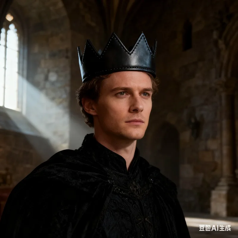 

Medieval Nordic Retro Role-playing Halloween Carnival Masquerade Ball PU Leather King's Crown