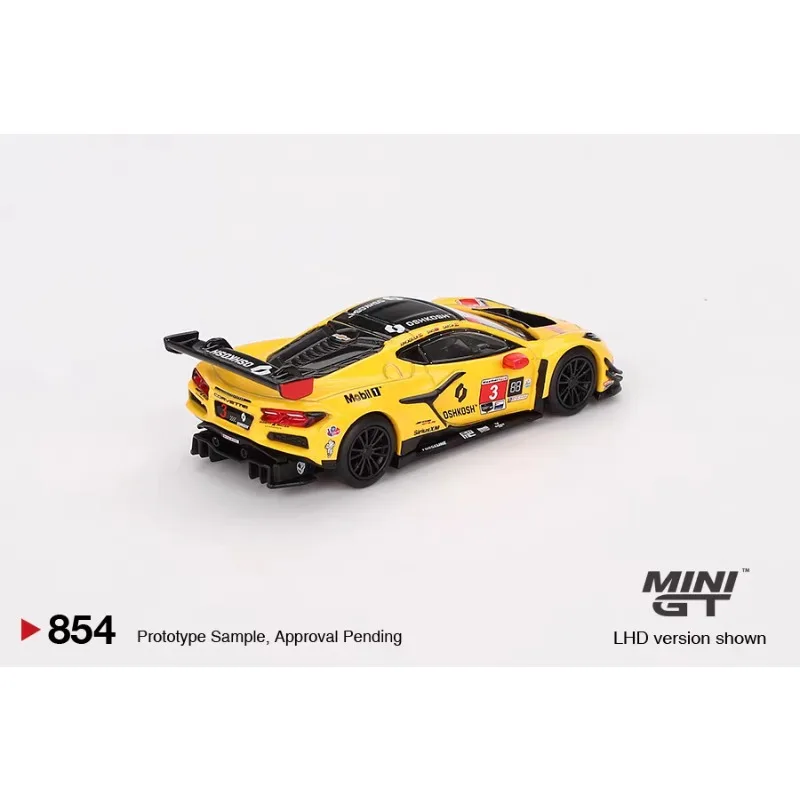 재고 있음 1:64 # 854 코르벳 Z06 GT3.R # 3 2024 IMSA 다이캐스트 합금 자동차 모델, 소년 장난감, 성인 수집용 장식품.