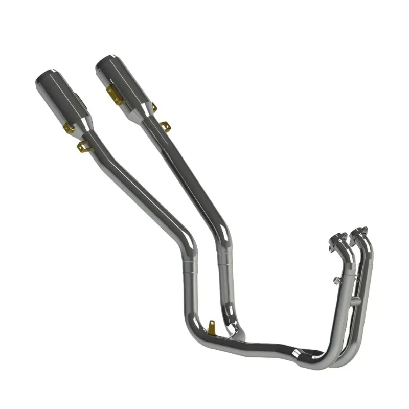 For CF MOTO 450Sr Modified Exhaust Pipe High-Position Dual Outlet Full Titanium Alloy Exhaust