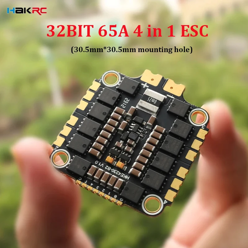 

HAKRC 32BIT 65A BLHeli_32 2-8S 4in1 Бесщеточный ESC 30,5*30,5 мм для гоночного дрона RC FPV