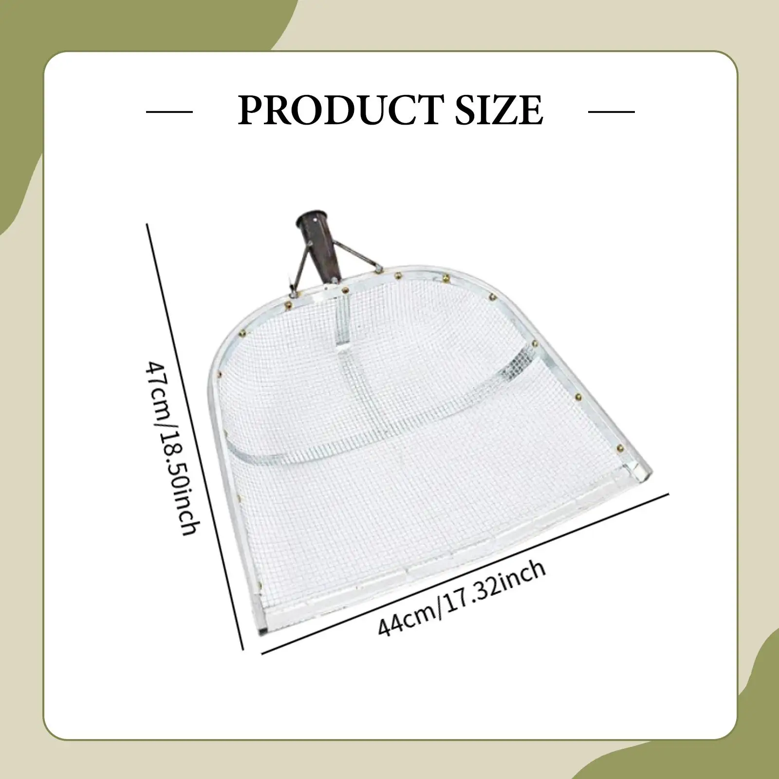 

Большое металлическое сетчатое сито-фильтр для почвы и зерна, прочное, для садоводства и уборки урожая