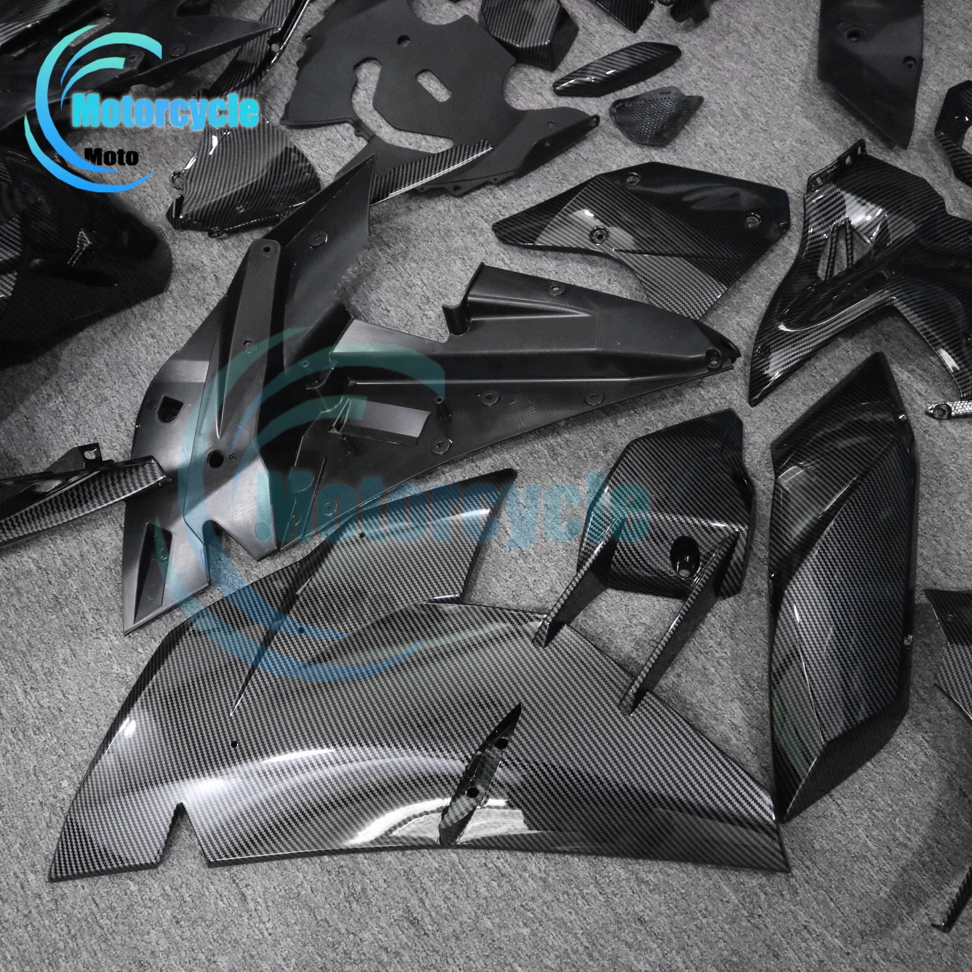 Motorcycle Fairings Kit Fit For KAWASAKI Ninja H2 / H2 Carbon / H2R 2017 - 2022 ABS Injection With Carbon Fiebr Painted Look