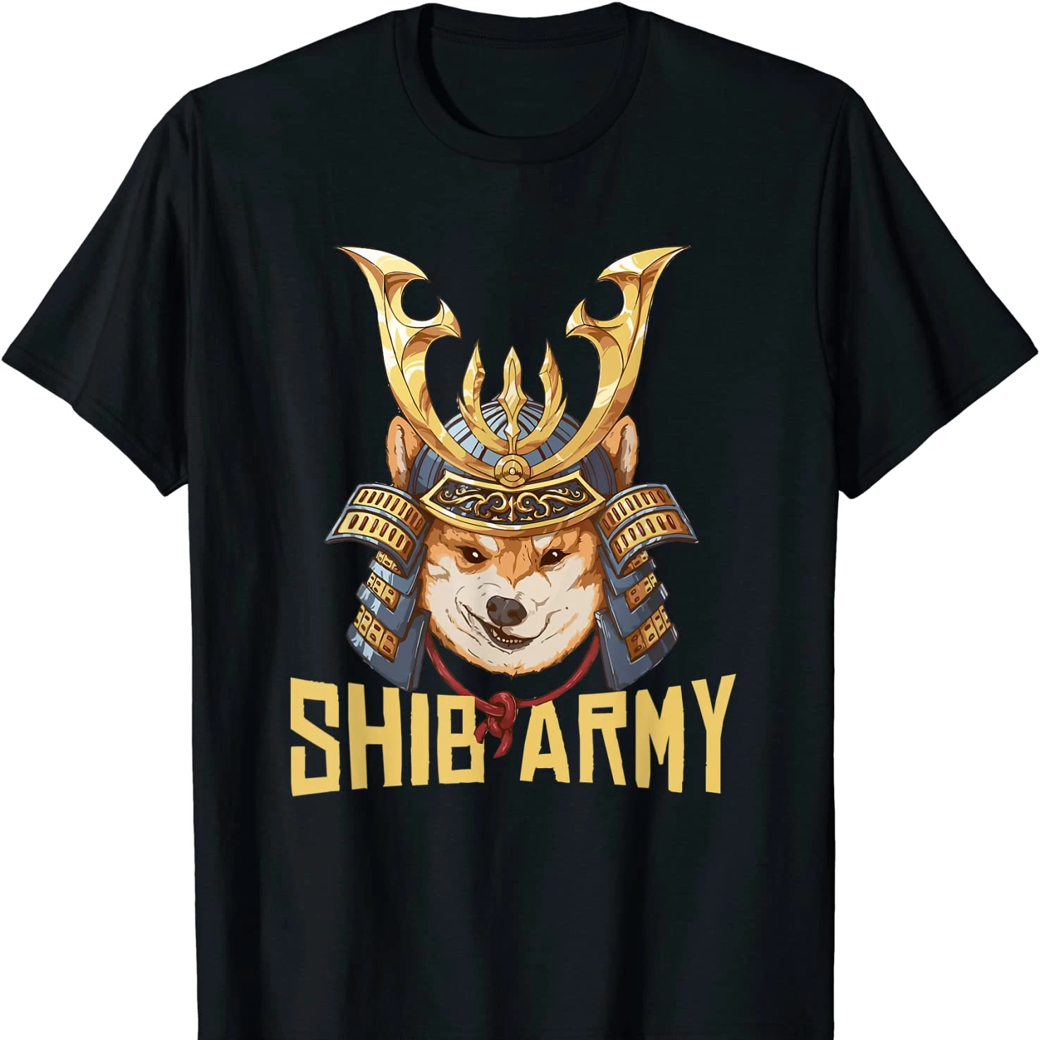 Shib Army Crypto Samurai Shiba Inu Dog Lover T-Shirt. Premium Cotton Short Sleeve O-Neck Mens T Shirt New S-3XL