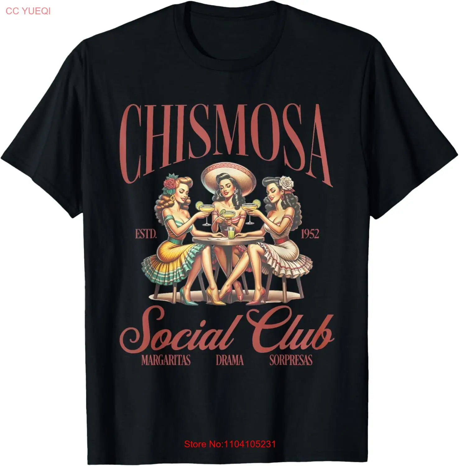 

Chismosa Social Club Mexicana Забавная женская футболка с капюшоном и худишем для социального клуба