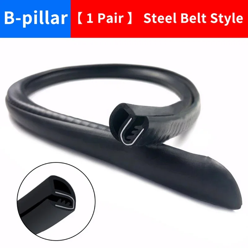 

1 Piece Auto Sealant Strips 80cm Car Door Edge Seal Strip Rubber B-Pillar Weatherstrip Soundproof Dustproof Car Accessories