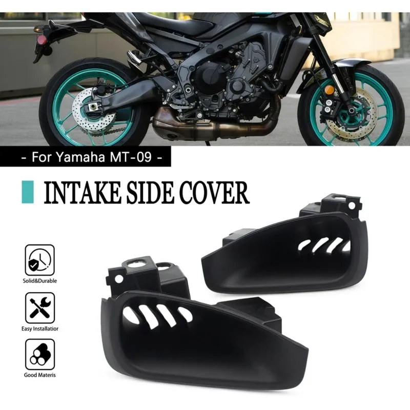 A48P-Motorcycle Front Air Intake Side Cover Tank Air Intake Fairing Cover For MT-09 2021-2023
