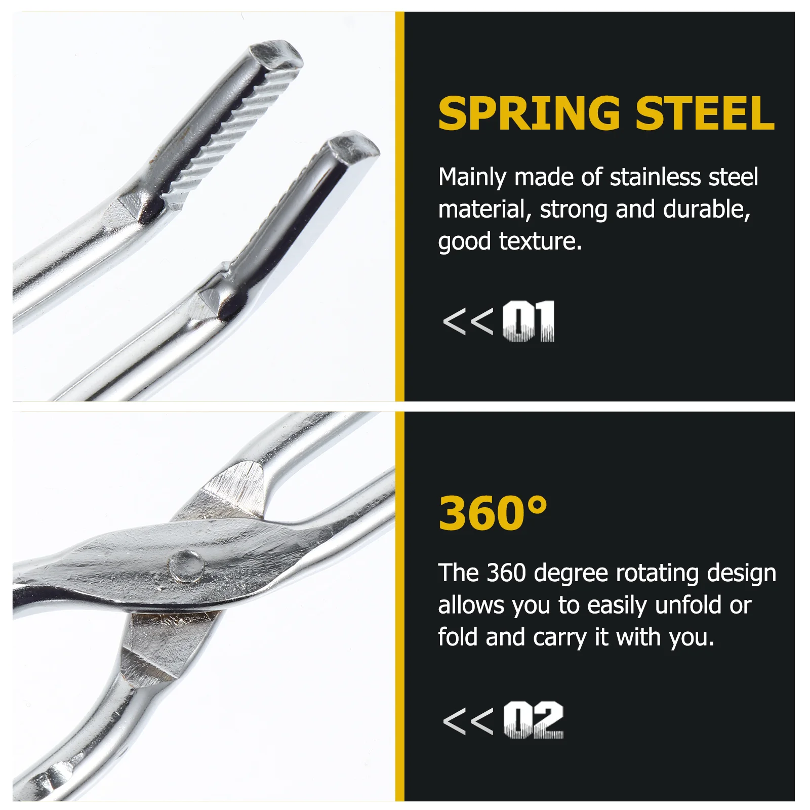 

Crucible Tongs Fire Flask Clip Stainless Steel Laboratory Accessories Clamp Beaker