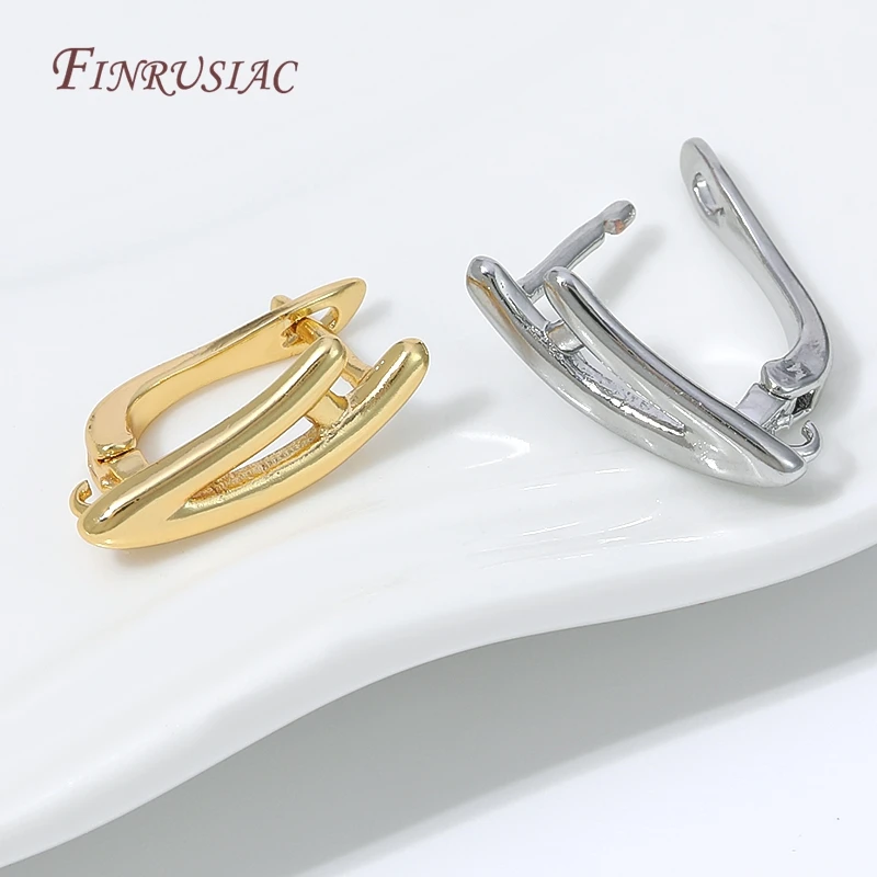 18K Real Gold Plated Lever Back Earrings,French Clasps Earring Hooks with CZ For Jewelry Making DIY Earring Findings Accessories view 3