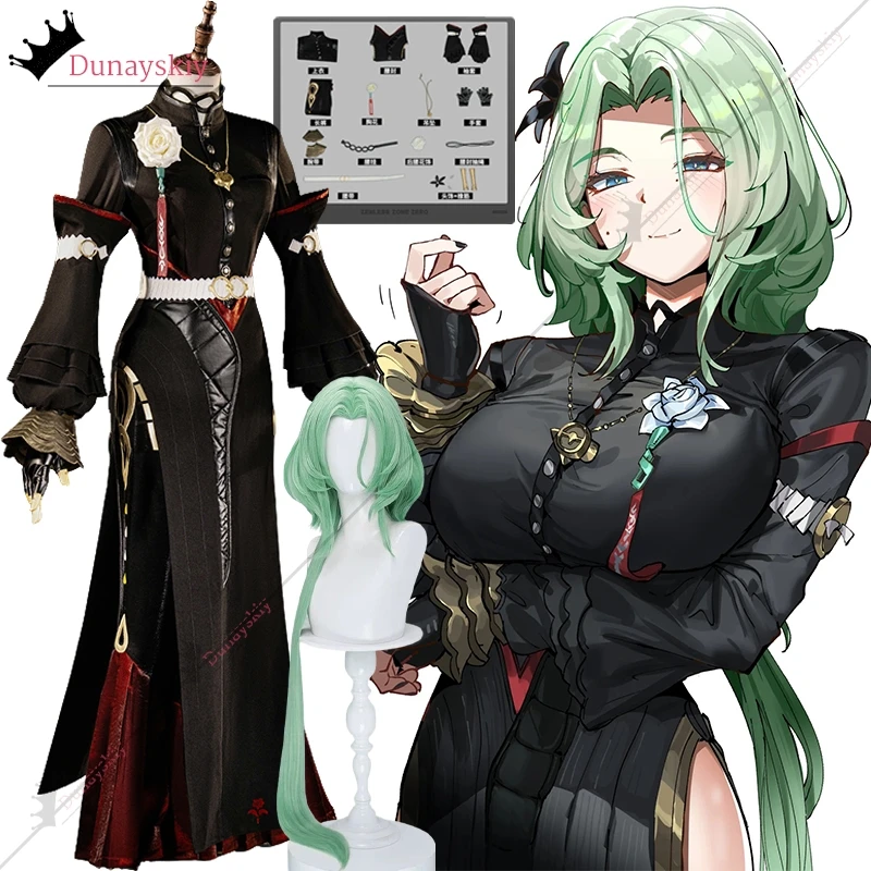 

Isolde Cosplay Costume Game Zenless Zone Zero Combat Maxi Dress Girl Uniforms Halloween Carnival Theme Party Dress Up