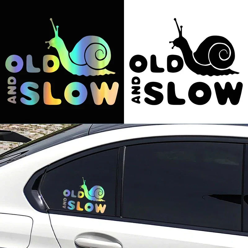 16.8*12.9CM Interesting cute Funny Old and Slow Graphical Vinyl Car Stickers Decal