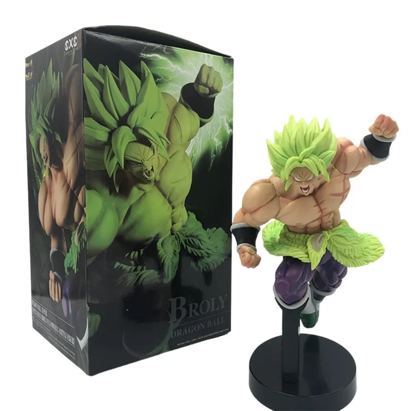 

21cm Bandai Dragon Ball Z Anime Figure Super Saiyan Broly Green Hair Action Figure PVC Collectible Model Doll Toy Gifts For Kids