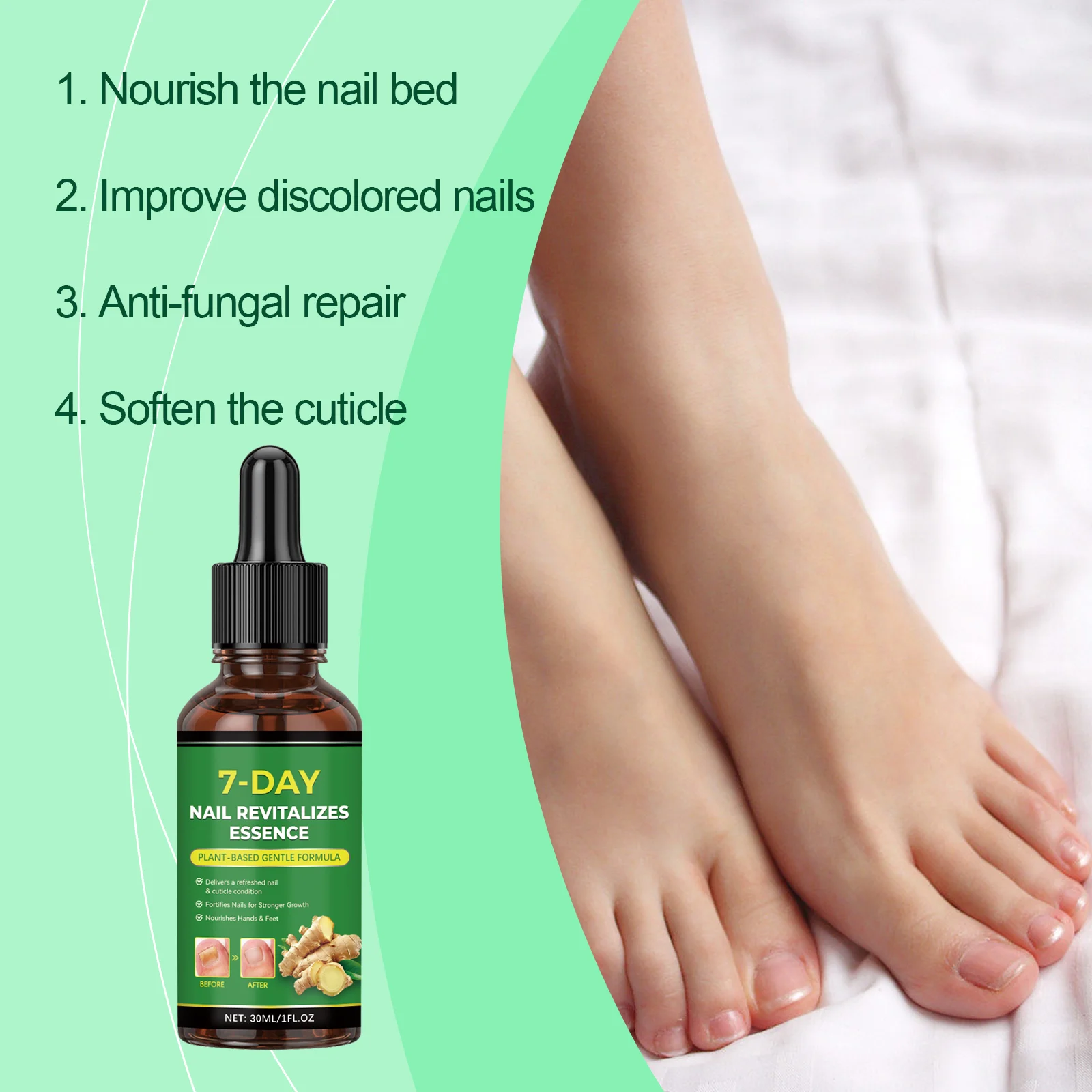 7 Days Fungal Nail Treatment Serum Anti Infection Remove Gray Toenails Repair Damage Paronychia Onychomycosis Foot Health Care