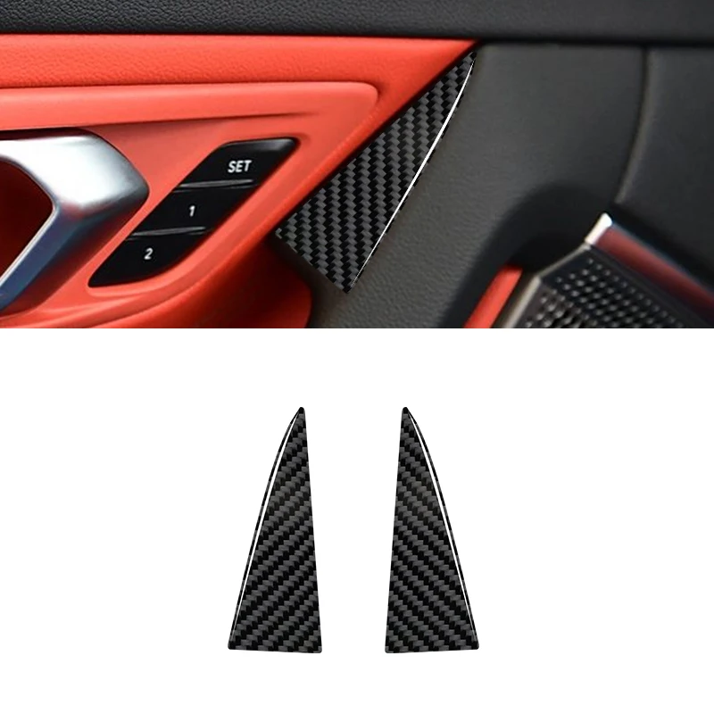 For BMW Z4 G29 2019 2020 2121 2022 Carbon Fiber Interior Car Door Armrest Decoration Panel Sticker Frame Trim Strip Cover