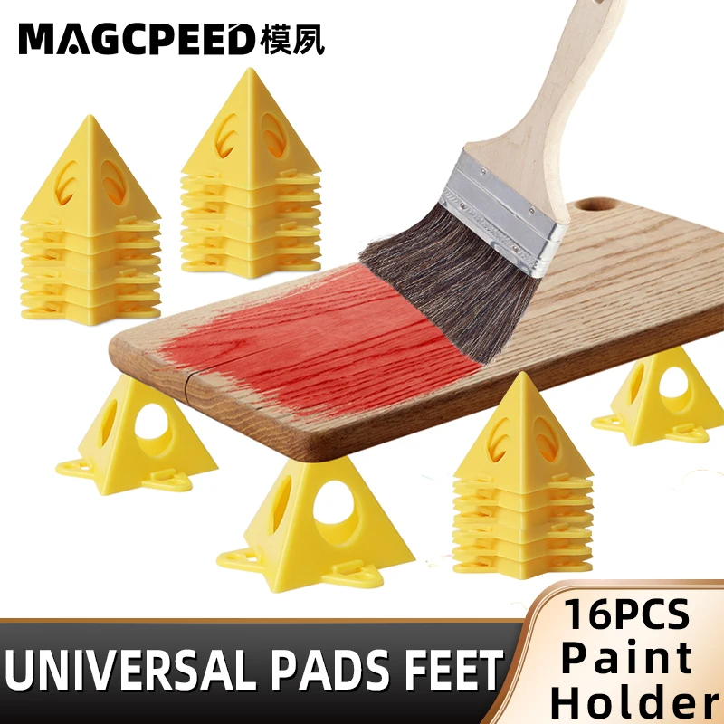 8/16PCS Paint Pads Feet Paint Stands Tool Mini Triangle Combinable Pyramid Shape Woodworking Carpenter Woodworking Accessories