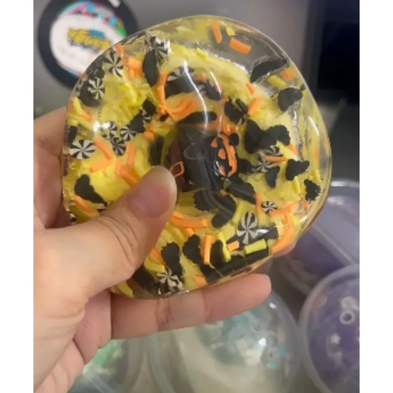 Fruit Halloween ASMR Sensory Squeeze Toy Transparent Filling Ball no Rebound Stress Relieving Tool  Releas Christmas gifts - view 2