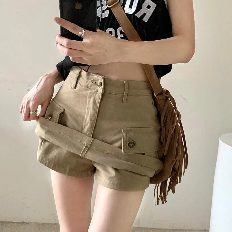 Sexy High Wiast Denim Mini Skirt Women Vintage Girl Slim Fit Skirts Female Korean Style Pocket Jean Shorts Skirt Y2k Mujer New