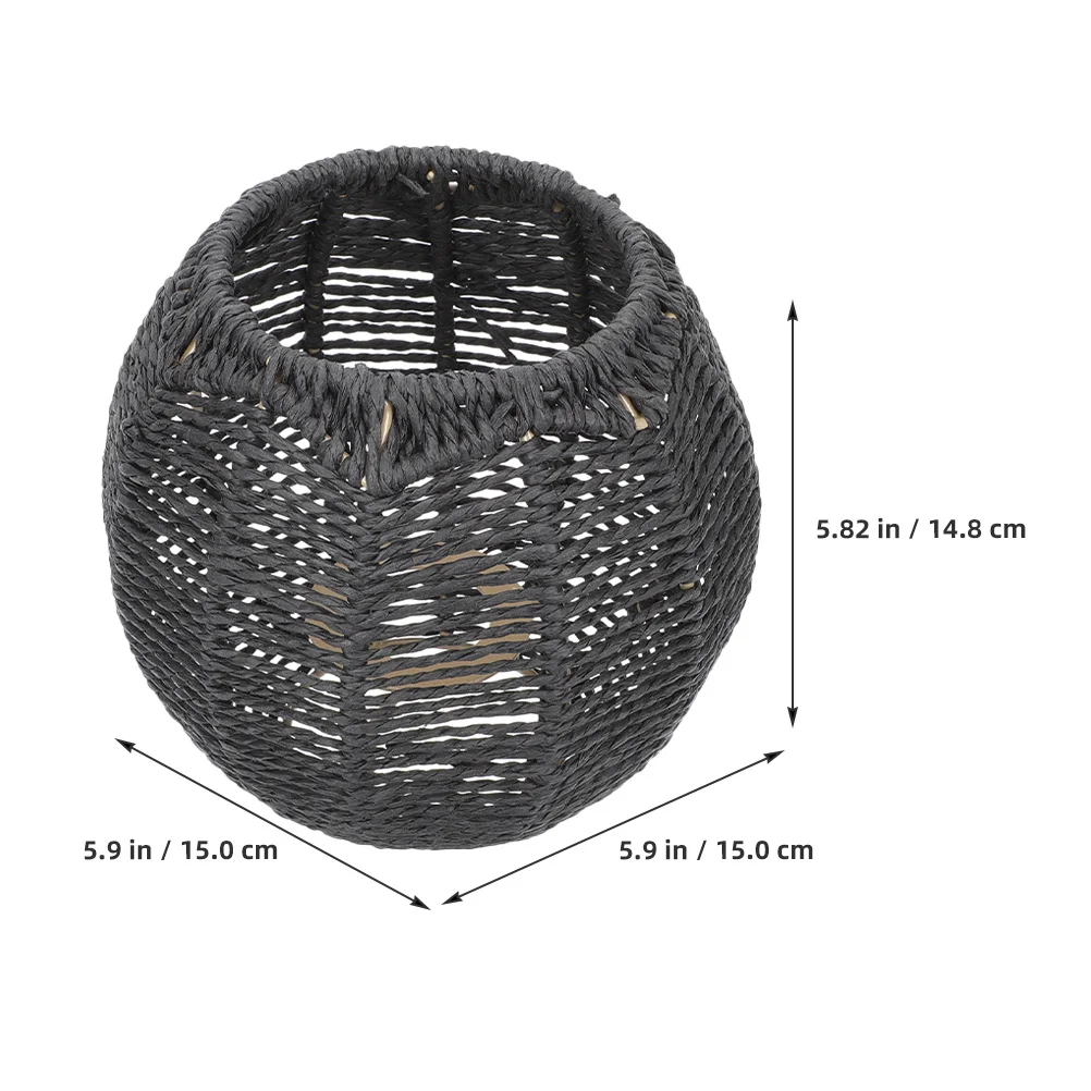 

2Pcs Paper Rope Lampshade Simulated Rattan Hanging Light Shade Simple Elegant Design Durable Iron Frame Suitable Wall Ceiling