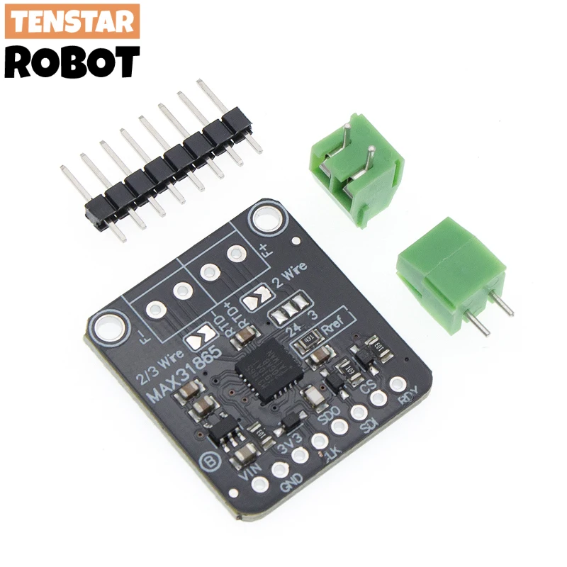 TSTARDEV MAX31865 أسود PT100/PT1000 RTD-to-Digital محول مجلس درجة الحرارة الحرارية الاستشعار مكبر للصوت وحدة 3.3 فولت/5 فولت