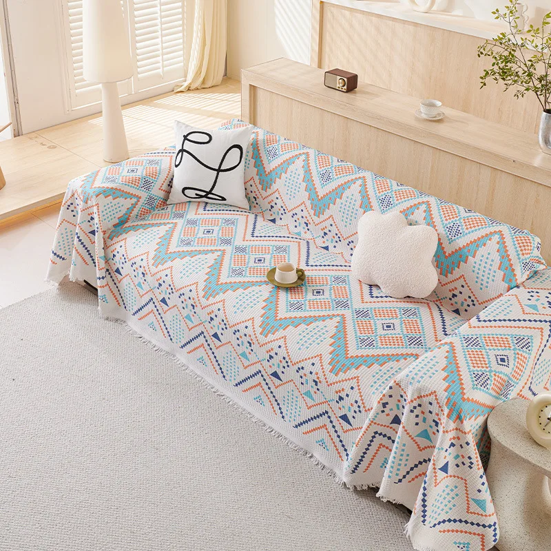 

1PC All-inclusive Sofa Blanket Nordic Style Simple and Dirt-resistant One-piece Polyester Universal in All Seasons