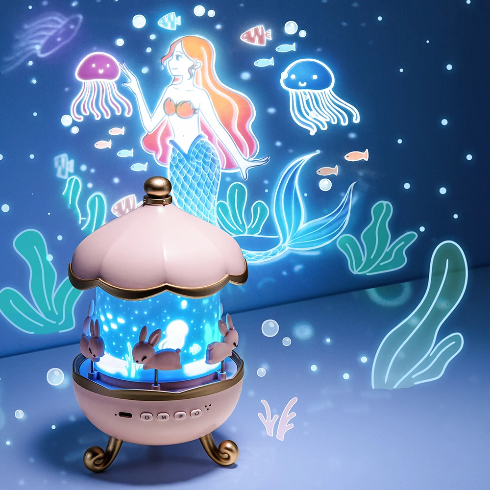 Kids Gift Creative lamp LED Cartoon Sky Projection Nebula Projector Star Projector for Kids Night Light