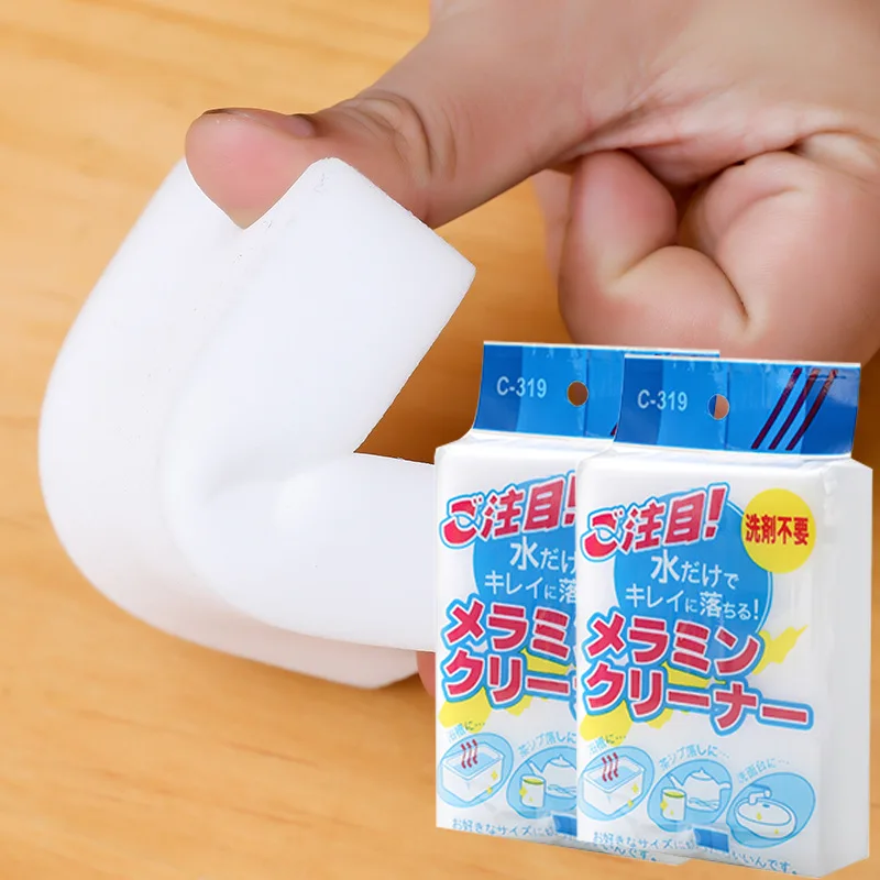 1pc White Nano Magic Sponge Eraser Strong Decontamination Descaling Sponge Wipe Kitchen Household Cleaning Tools