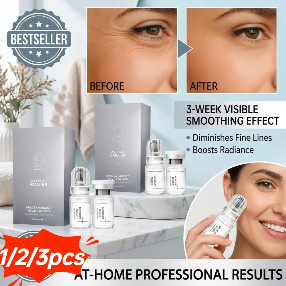 Niacinamide Microneedle Serum Set Hydrating Facial Roller Beauty Device Pro Home Beauty Care Kit Glowing Skincare 1/2/3sets